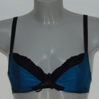 After Eden Dotted Bleu/Noir Soutien-gorge sans forme