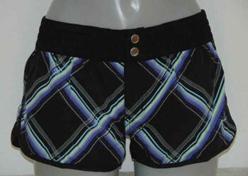 Shiwi Plaid Noir/Violet Short de Plage