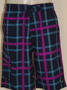 Shiwi Men Plaid Bleu Marine Maillot de Bain pour Homme