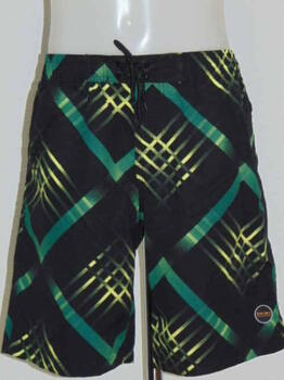 Shiwi Men Striped Noir/Vert Maillot de Bain pour Homme