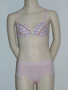 Seins et culottes bouffantes Dot in the Dot Blanc/Rose Soutien-Gorge pour Fille