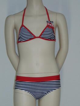 Seins et culottes bouffantes Marine Blanc/Bleu Marine Set