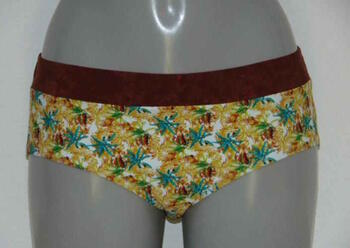 Plage de LingaDore Zanzi Coconut Tree Jaune Slip de Bikini