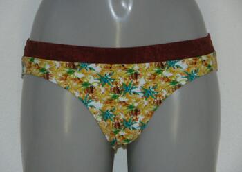 Plage de LingaDore Zanzi Coconut Tree Jaune Slip de Bikini