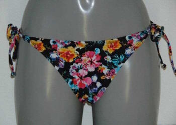 Plage de LingaDore Hula Noir/Print Slip de Bikini