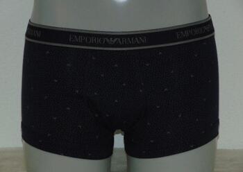 Armani Hommes Trunk Bleu Marine/Print Boxer