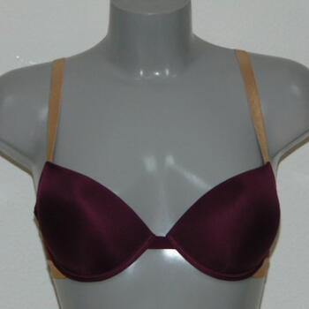 Armani Ladies Microfiber Aubergine Soutien-Gorge Push Up