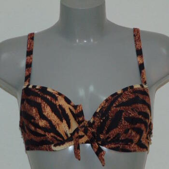 Missya Iris Marron/Print Haut de Bikini Préformé