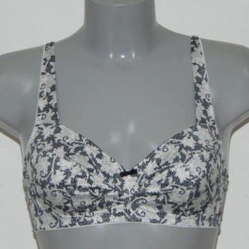 Eva Flaire Blanc/Print Soutien-Gorge sans Armatures en Dentelle