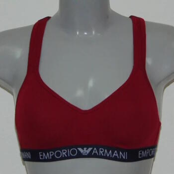 Armani Ladies Armani Sport Rouge Sports Top