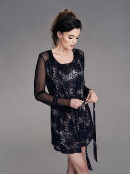 Cybéle Donnabella Noir/Print Chemise de Nuit