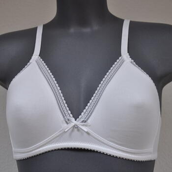 Eva Sybille Blanc Soutien-Gorge sans Armatures en Dentelle