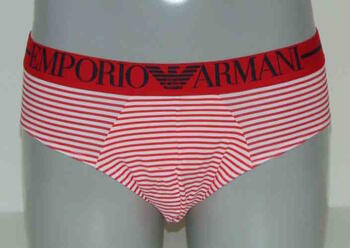 Armani Hommes Eagle Blanc/Rouge Slip pour Hommes
