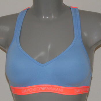 Armani Ladies Armani Sport Baby Bleu Soutien-Gorge sans Armatures en Dentelle