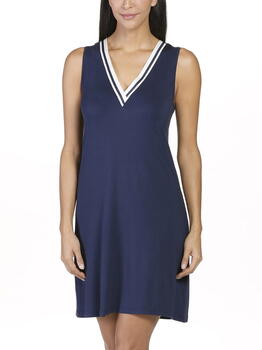 Eva Border Bleu Marine Robe