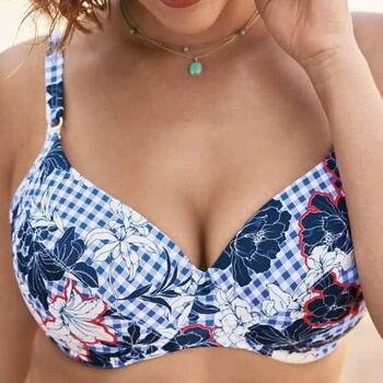 Maillots de bain Rosa Faia Federica Bleu/Print Soutien-Gorge Bikini Corbeille