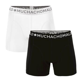 Muchachomalo Solid  Blanc/Noir Boxer