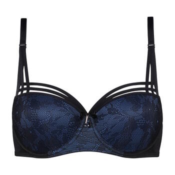 Marlies Dekkers Dame de Paris Noir/Bleu Soutien-Gorge Rembourré