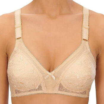 Naturana Glamorise Beige Soutien-Gorge sans Armatures en Dentelle
