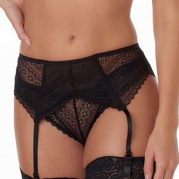 After Eden Margret Noir Jarretelles Garter Belt