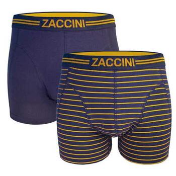 Zaccini Gold Stripe Bleu Marine/Print Boxer