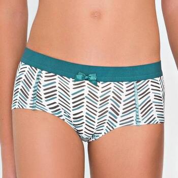 Seins et culottes bouffantes Lara Blanc/Print Shortie