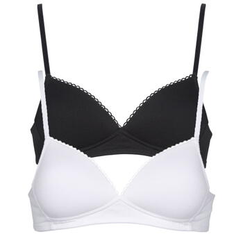 My Basic par After Eden Comfy Blanc/Noir Soutien-Gorge sans Armatures en Dentelle