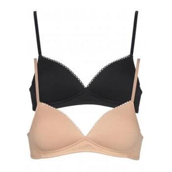 Mon Basic par After Eden Comfy Noir/Poudre Soutien-Gorge sans Armatures en Dentelle