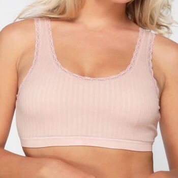 LingaDore Quotidien Cottonlook Bébé Rose Soutien-Gorge sans Armatures en Dentelle