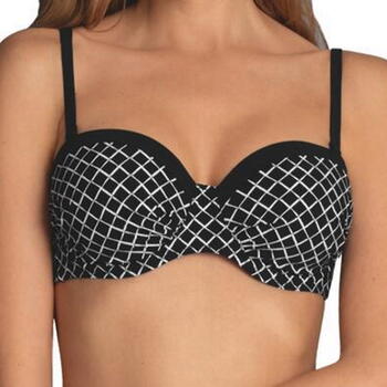 Maillots de bain Rosa Faia Cassie Noir/Blanc Haut de Bikini Préformé
