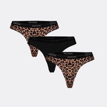 Zaccini Leopard Orange/Print Culotte String