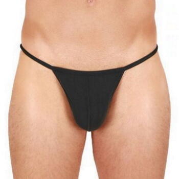 HOM Plume Noir String pour Hommes