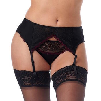 After Eden Bardeau Noir Jarretelles Garter Belt