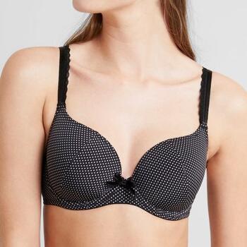 LingaDore Quotidien Uni Fit Noir/Rose Soutien-Gorge Rembourré