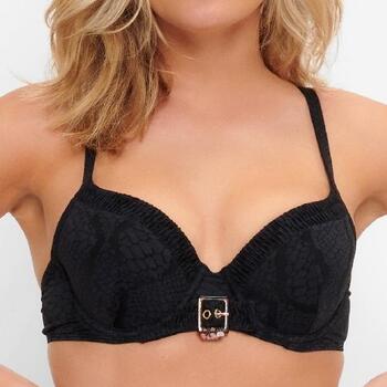 Plage de LingaDore Black Snake Noir Haut de Bikini Préformé