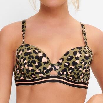 Plage de LingaDore Black Panter Animal print Haut de Bikini Préformé