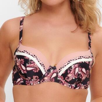 Plage de LingaDore Paisley Love Noir/Print Haut de Bikini Préformé