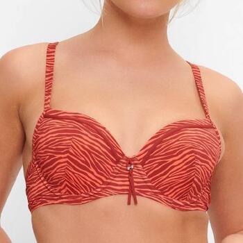 Plage de LingaDore Bright Zebra Animal print Haut de Bikini Préformé