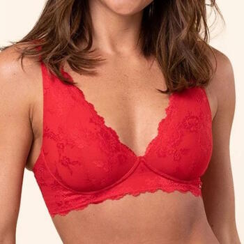 Salon Royal Dream Scarlet Red Soutien-Gorge sans Armatures en Dentelle
