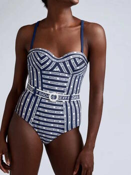 Maillots de bain Marlies Dekkers Sexy Badass Bleu Marine/Blanc Maillot de Bain
