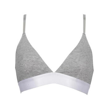 Mon Basic par After Eden Sporty Grey Melange Soutien-Gorge sans Armatures en Dentelle