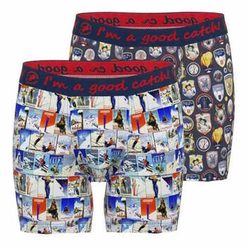 Un poisson nommé Fred Wintersport  Bleu Marine/Print Boxer