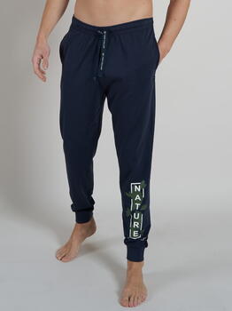 Tom Tailor Nature Bleu Marine Pantalon de Pyjama