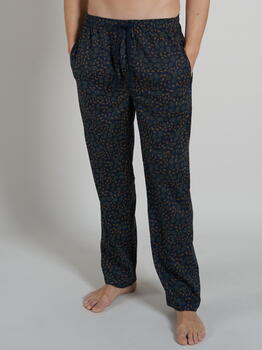 Tom Tailor Leafs Bleu Marine/Print Pantalon de Pyjama