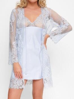 LingaDore Night Heather Blue Baby Bleu Kimono
