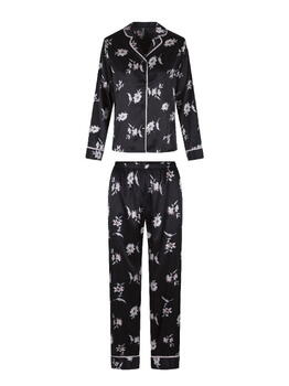 LingaDore Night SATIN Noir/Print Pyjama