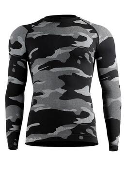 Ame d'acier Camouflage Gris/Print Thermo T-Shirt pour Homme