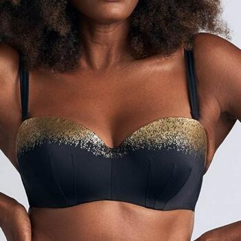 Maillots de bain Marlies Dekkers Isthar Noir/Or Haut de Bikini Préformé