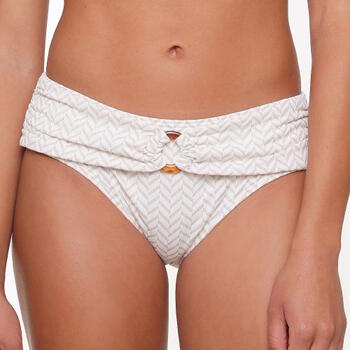 Plage de LingaDore Fishbone Ivoire/Print Slip de Bikini