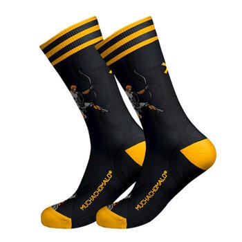 Muchachomalo Hercules Bleu Marine/Print Chaussettes